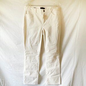 NWT Talbots Cream Corduroy Heritage Straight Leg